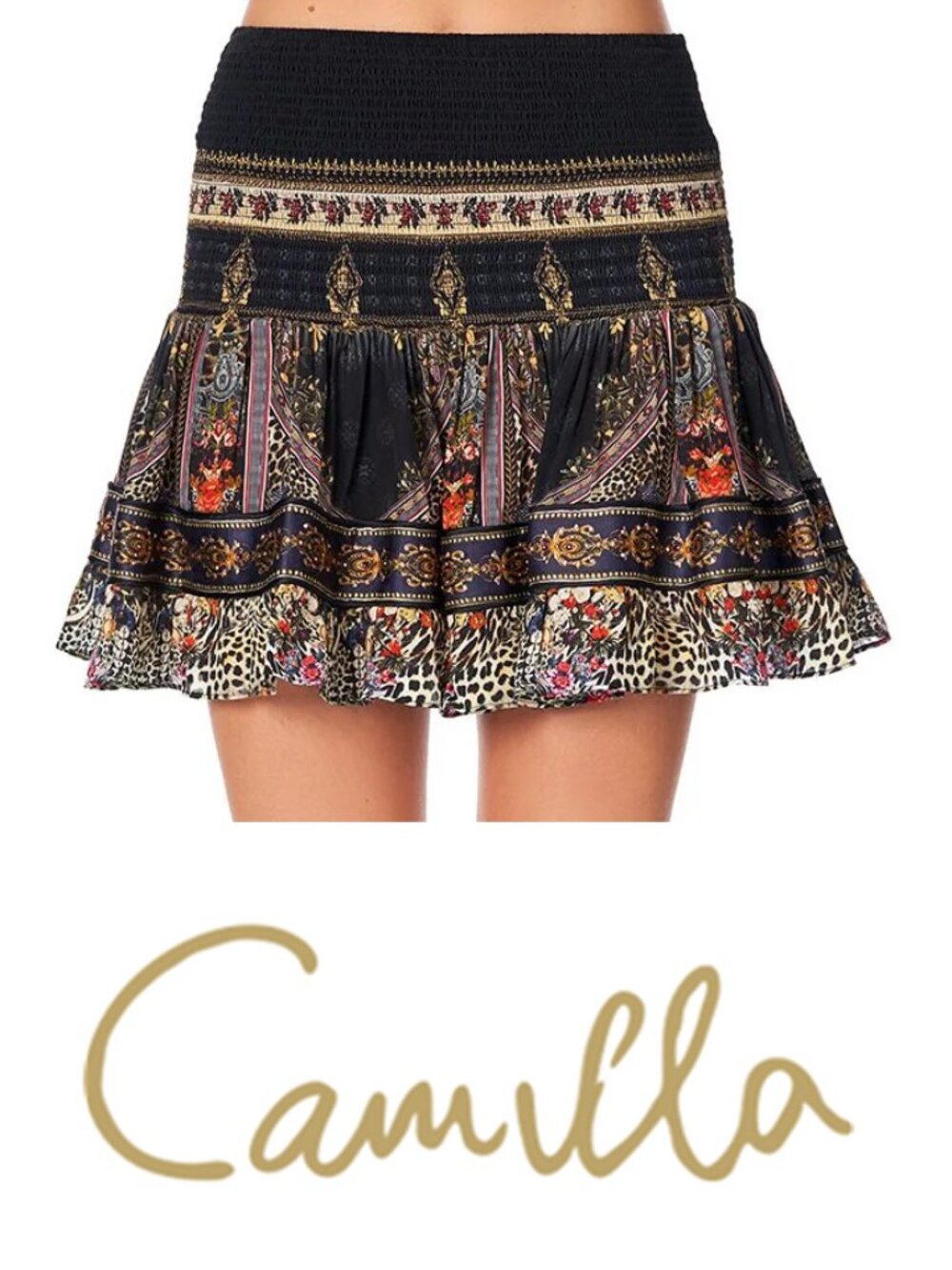 Camilla Marais at midnight‎ short shirred skirt S